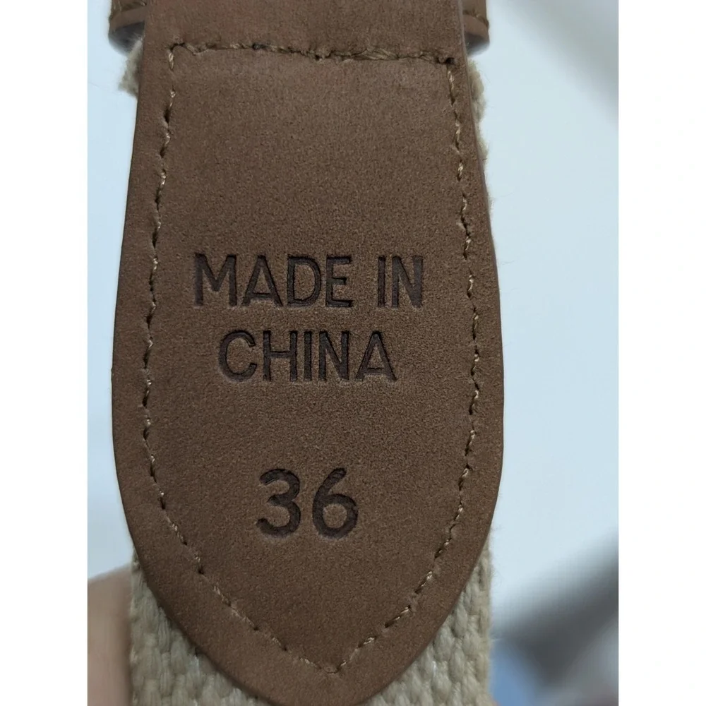 Guy Harvey Leather Belt Men's 36 Blue Fish Embroidered Tan/Beige Sport Fishing